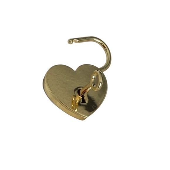 CHANEL Gold Heart Lock with Key - Picture 6 of 10